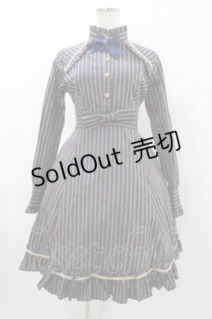 画像: Fluff Mollie（海外ロリータブランド） / ストライプワンピース Free ネイビー H-25-12-07-1016-0-OP-NS-ZH