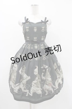 画像: Lyre Ivy（海外ロリータブランド） / Military Catsジャンパースカート M カーキ H-25-12-07-1020-0-OP-NS-ZH