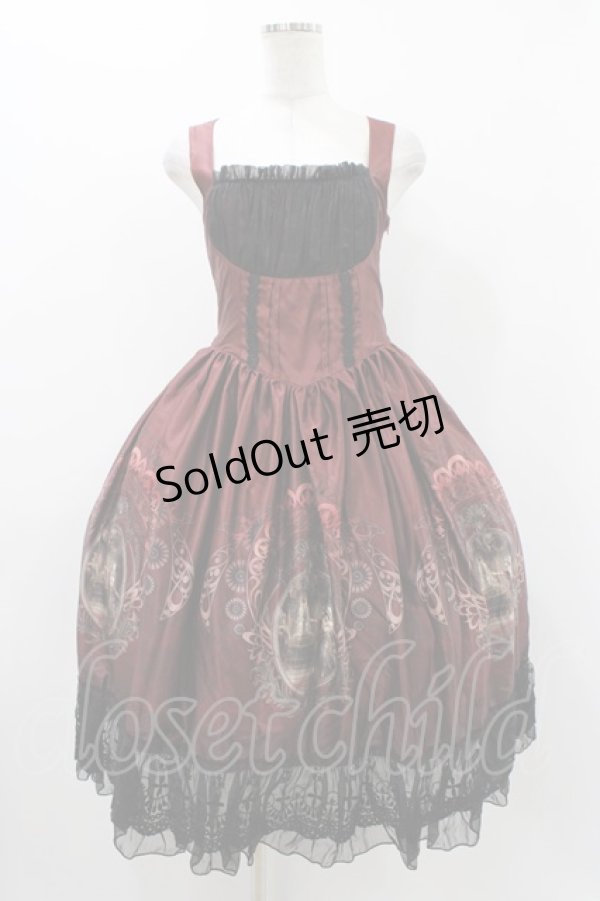 画像1: Ever Tales（海外ロリータブランド） / ジャンパースカート M ボルドー H-25-12-07-1021-0-OP-NS-ZH (1)