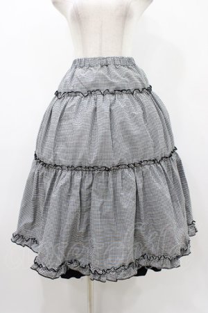画像: m petit by misako / NINA'S RVパニエスカート M ブラック/ブラックギンガムリバーシブル H-25-12-07-1023-LO-SK-NS-ZH