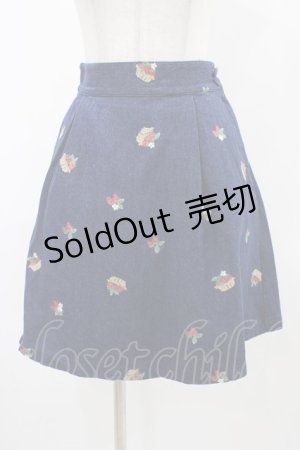 画像: Fi.n.t / 苺刺繍スカート Free インディゴ H-25-12-07-1028-CA-SK-NS-ZH