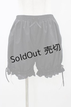 画像: Kurumi Collaboration / 綿レースドロワーズ L ブラック H-25-12-07-1030-0-PA-NS-ZH