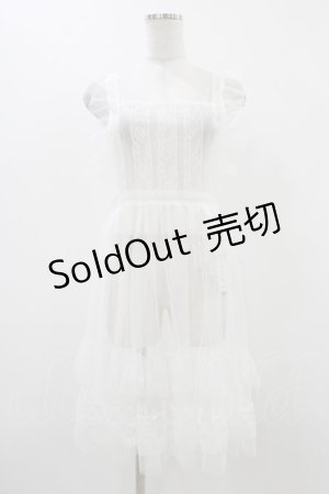 画像: virally / 星名桜子 hsチュールエプロンジャンスカ L ホワイト H-25-12-07-1031-0-OP-NS-ZH