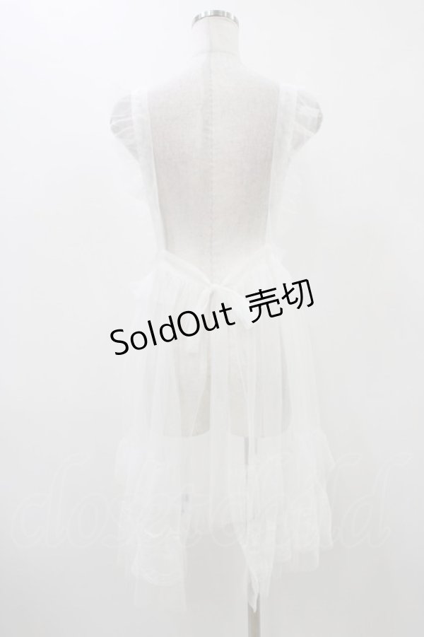 画像2: virally / 星名桜子 hsチュールエプロンジャンスカ L ホワイト H-25-12-07-1031-0-OP-NS-ZH (2)