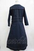 画像3: Jane Marple / Superior typewriter sister dress  navy H-25-12-07-005-JM-OP-KB-ZH (3)