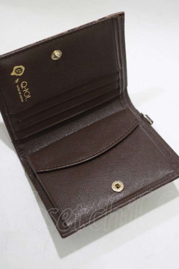 画像2: Q-pot. / ビターチョコレートフラップショートウォレット  ビターチョコレート H-25-12-07-071-QP-ZA-KB-ZH (2)