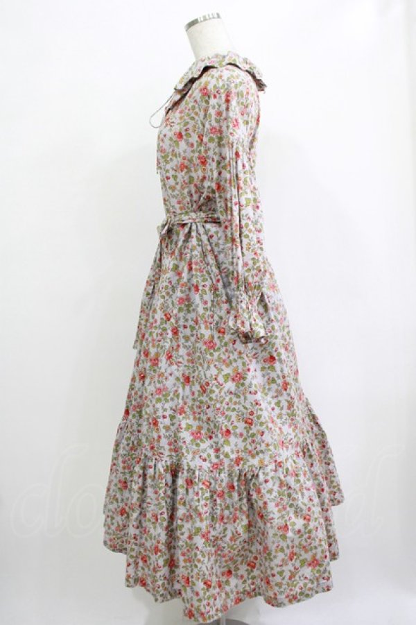 画像2: Jane Marple / Rambling roseフレアドレス  シルバーグレー H-25-12-07-006-JM-OP-KB-ZH (2)