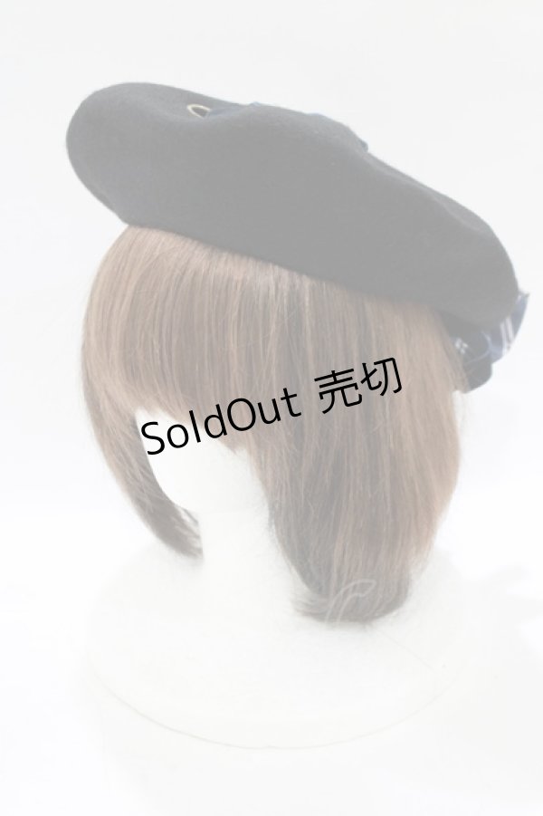 画像2: ATELIER PIERROT / ハリー・ポッターリボンブローチ付きレースアップベレー帽  レイブンクロー(ブルー) H-25-12-07-077-EL-ZA-KB-ZH (2)