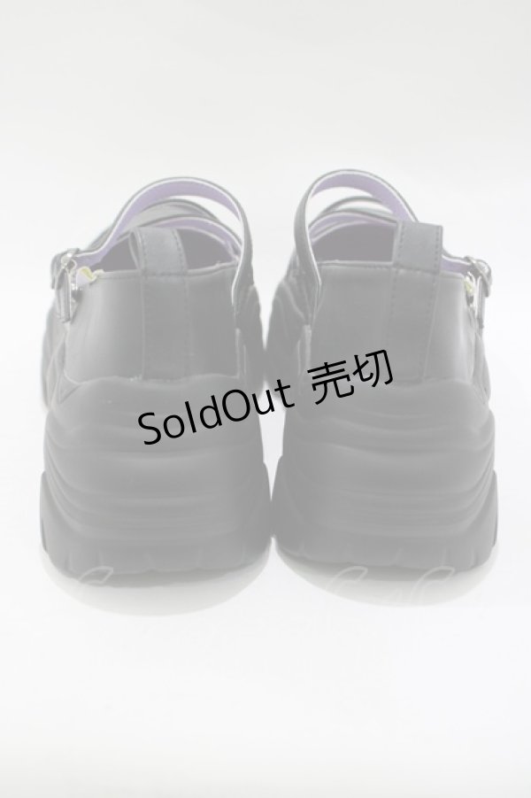 画像3: YOSUKE / ストラップシューズ 厚底スニーカー L 黒 H-25-12-07-079-PU-SH-KB-ZH (3)