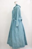 画像2: Jane Marple / タックカラーチェックワンピース  ブルー H-25-12-07-007-JM-OP-KB-ZH (2)