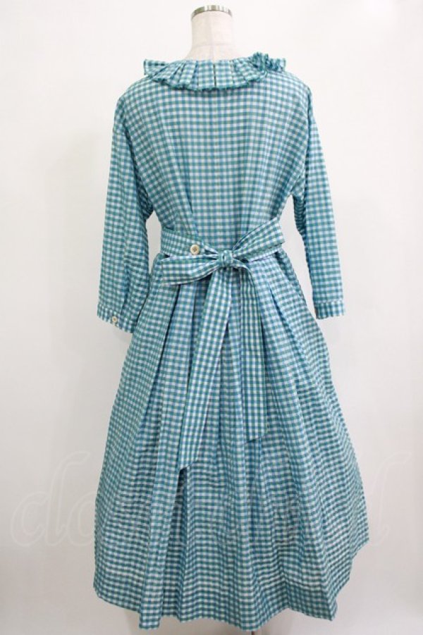 画像3: Jane Marple / タックカラーチェックワンピース  ブルー H-25-12-07-007-JM-OP-KB-ZH (3)