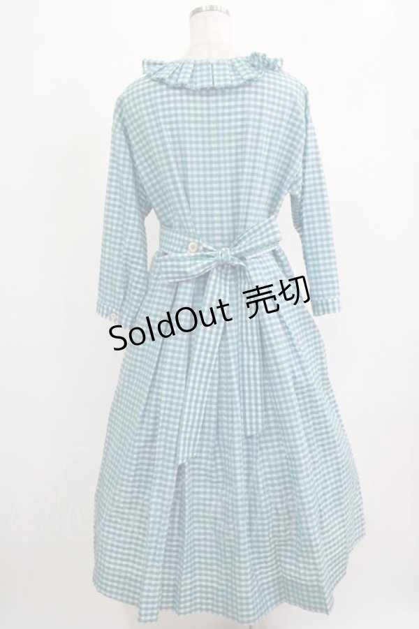 画像3: 【SALE】Jane Marple / タックカラーチェックワンピース  ブルー H-25-12-07-007-JM-OP-KB-ZT449 (3)
