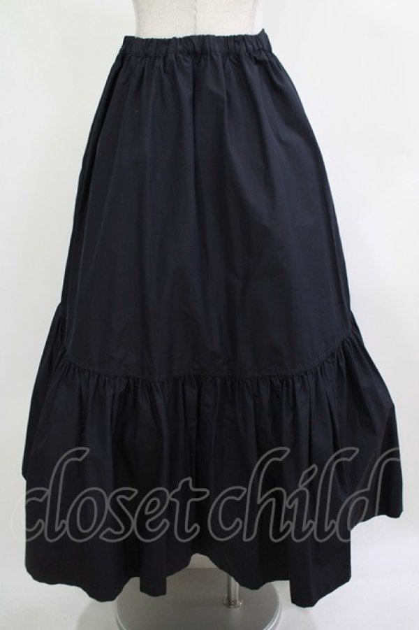画像3: Jane Marple Dans Le Salon / Chambray weather train skirt  navy H-25-12-07-009-JM-SK-KB-ZH (3)
