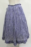 画像3: Jane Marple / ギンガムフリルスカート  ブルー H-25-12-07-010-JM-SK-KB-ZH (3)