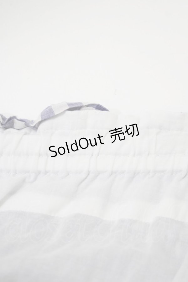 画像4: Jane Marple / ギンガムフリルスカート  ブルー H-25-12-07-010-JM-SK-KB-ZT473 (4)