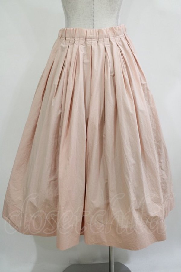 画像3: Jane Marple Dans Le Salon / Cotton linen cloth quatre tuck skirt  Pink H-25-12-07-011-JM-SK-KB-ZH (3)