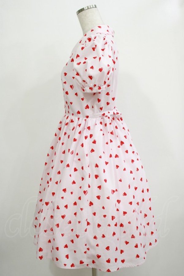 画像2: MILK / Dream ハート ワンピース  ピンク×チェリーレッドハート H-25-12-07-019-ML-OP-KB-ZH (2)