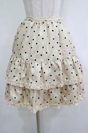 画像: Leur Getter / ドットフロッキーティアードスカート M アイボリー H-25-12-07-020-LU-SK-KB-ZH