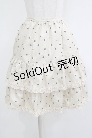 画像: Leur Getter / ドットフロッキーティアードスカート M アイボリー H-25-12-07-020-LU-SK-KB-ZH