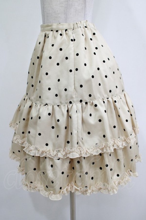 画像2: Leur Getter / ドットフロッキーティアードスカート M アイボリー H-25-12-07-020-LU-SK-KB-ZH (2)