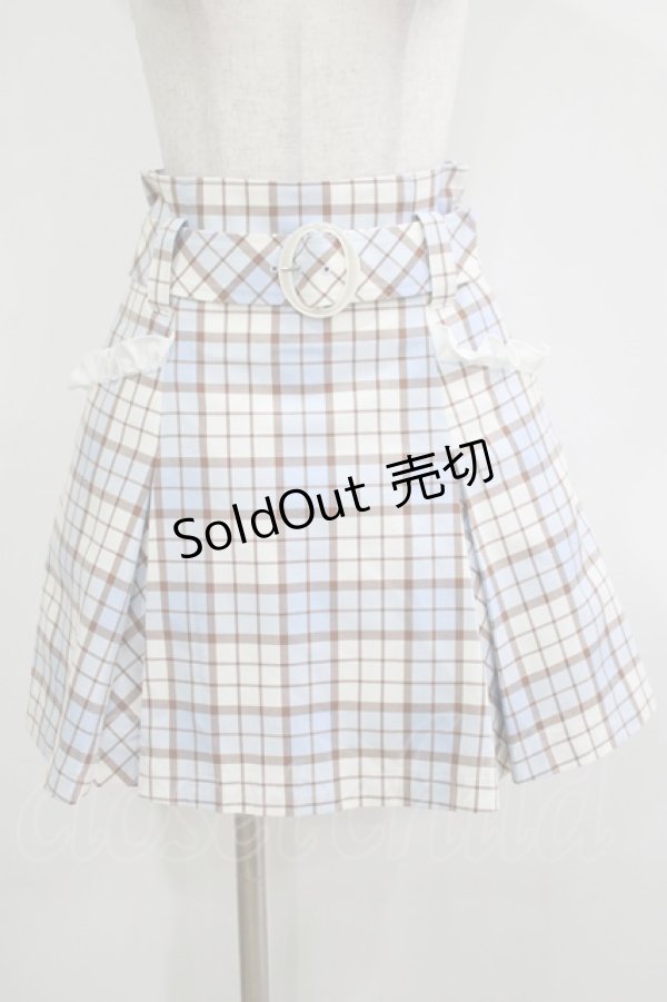 画像1: MILK / GIRL POPSスカート  サックスチェック H-25-12-07-022-ML-SK-KB-ZH (1)