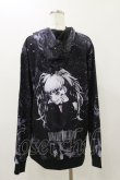 画像2: NieR CLOTHING / 総柄ZIPパーカー F 黒 H-25-12-08-062-PU-TO-KB-ZH (2)