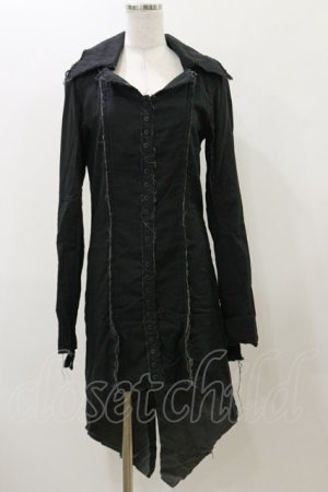 画像: Na+H / ダメージガーゼジャケット  黒 H-25-12-08-070-PU-JA-KB-ZH