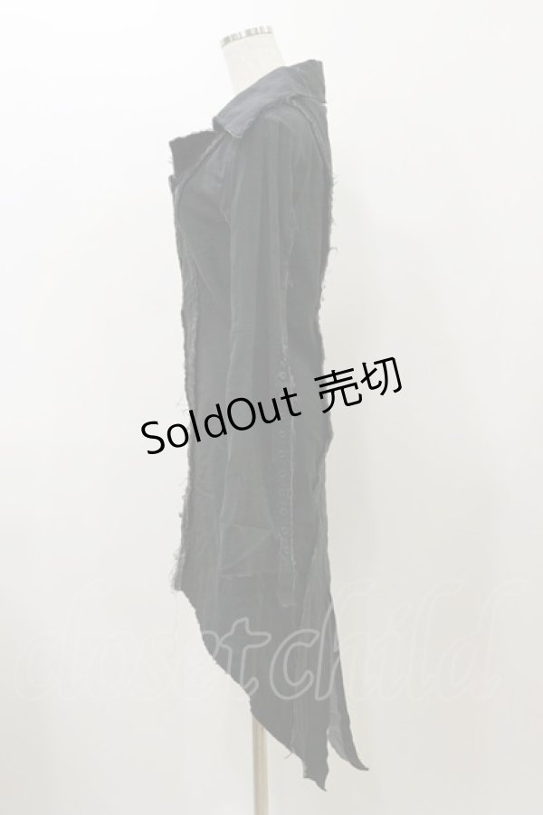 画像3: Na+H / ダメージガーゼジャケット  黒 H-25-12-08-070-PU-JA-KB-ZH (3)