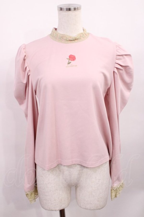 画像1: Lolime by mellfy memory / Mary rose ハイネックカットソー M PINK H-25-12-08-1029-LO-TO-NS-ZH (1)