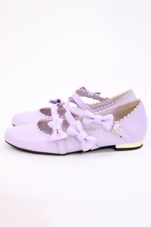 画像2: Angelic Pretty / お散歩リボンシューズ M ラベンダー H-25-12-08-1034-AP-SH-NS-ZH (2)