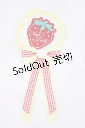 画像: Angelic Pretty / Sweet Strawberryワッペンロゼッタブローチ  イエロー H-25-12-08-1035-AP-ZA-NS-ZH