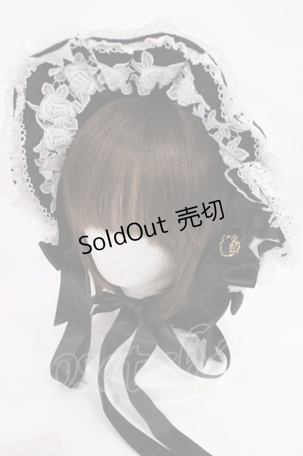 画像1: BABY,THE STARS SHINE BRIGHT / エリザベスボンネット  ブラック H-25-12-08-1037-BA-AC-NS-ZH (1)