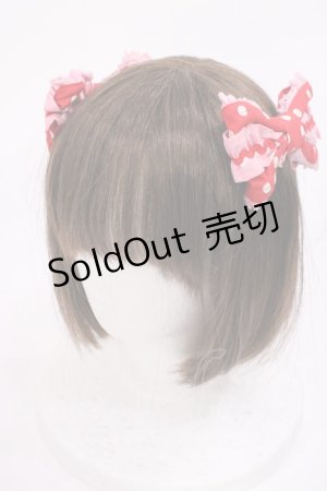 画像: Angelic Pretty / カラフルドロップリボンコーム  アカ/ピンク H-25-12-08-1039-AP-AC-NS-ZH