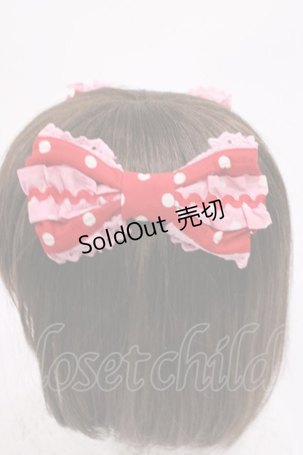 画像2: Angelic Pretty / カラフルドロップリボンコーム  アカ/ピンク H-25-12-08-1039-AP-AC-NS-ZH (2)