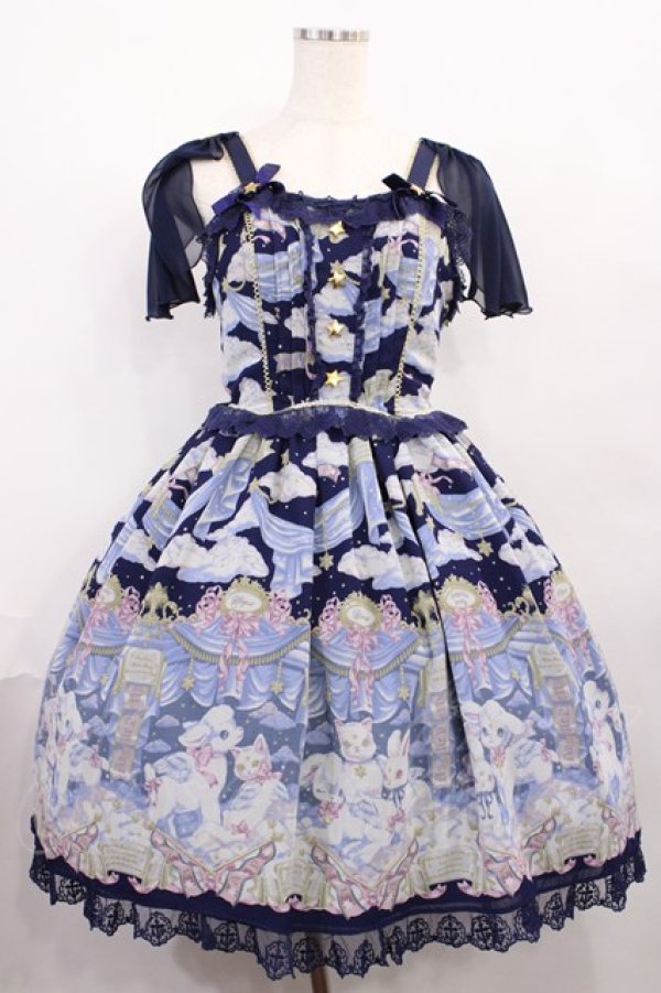 画像1: Angelic Pretty / Holy Theaterジャンパースカート Free ネイビー H-25-12-08-1004-AP-OP-NS-ZH (1)