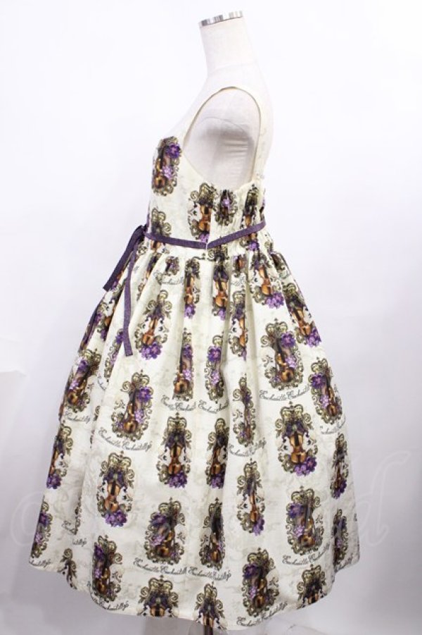 画像2: Enchantlic Enchantilly / ヴィオレッタへ捧ぐヴァイオリンジャンパースカート おおきいサイズ アイボリー H-25-12-08-1001-LO-OP-NS-ZH (2)