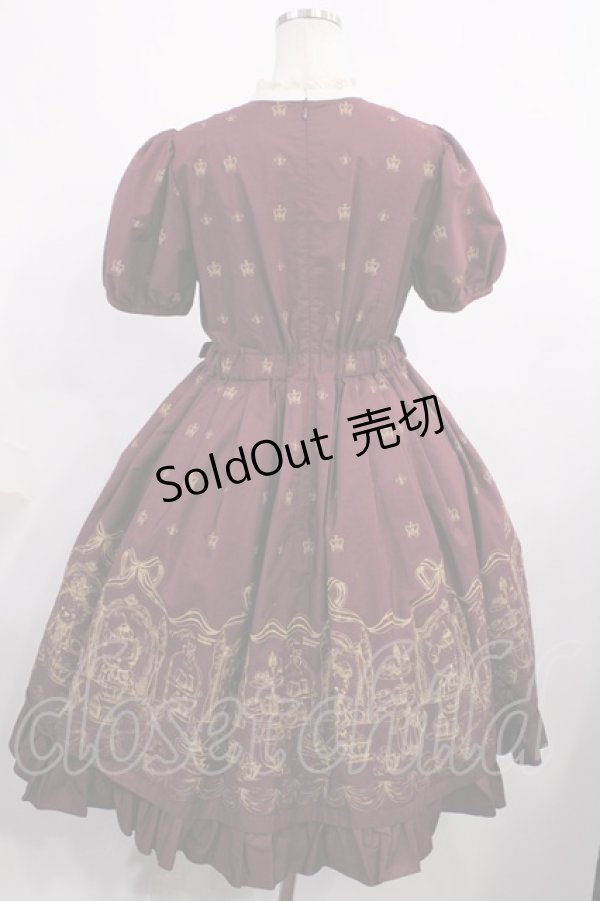 画像3: Victorian maiden / ロイヤルベアサイドリボンワンピース Free ボルドー H-25-12-08-1009-CL-OP-NS-ZH (3)