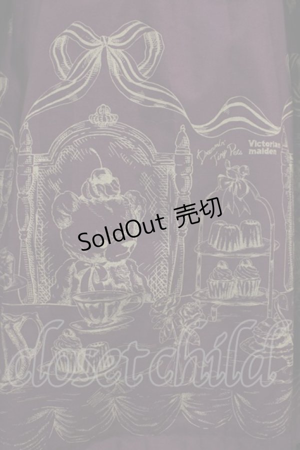 画像4: Victorian maiden / ロイヤルベアサイドリボンワンピース Free ボルドー H-25-12-08-1009-CL-OP-NS-ZH (4)