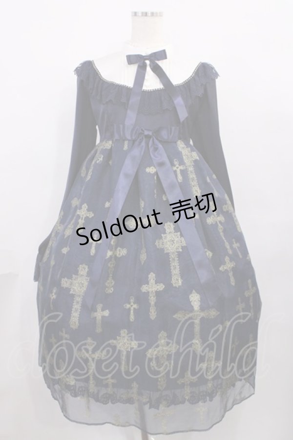 画像1: Angelic Pretty / Holy Rosaryワンピース Free ネイビー H-25-12-08-1010-AP-OP-NS-ZH (1)