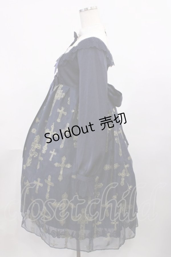 画像2: Angelic Pretty / Holy Rosaryワンピース Free ネイビー H-25-12-08-1010-AP-OP-NS-ZH (2)