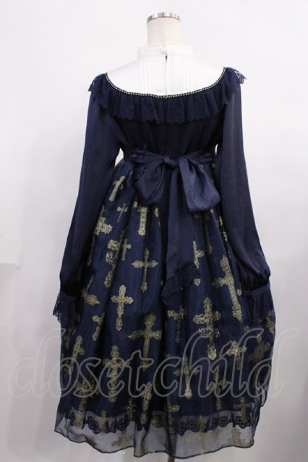 画像3: Angelic Pretty / Holy Rosaryワンピース Free ネイビー H-25-12-08-1010-AP-OP-NS-ZH (3)
