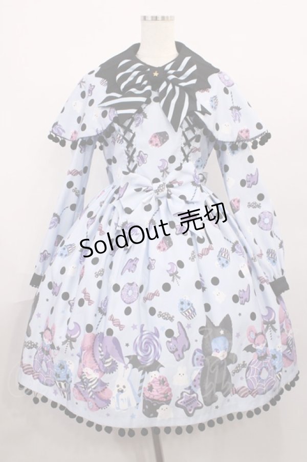 画像1: Angelic Pretty / Happy Treat Partyワンピース Free サックス H-25-12-08-1011-AP-OP-NS-ZH (1)