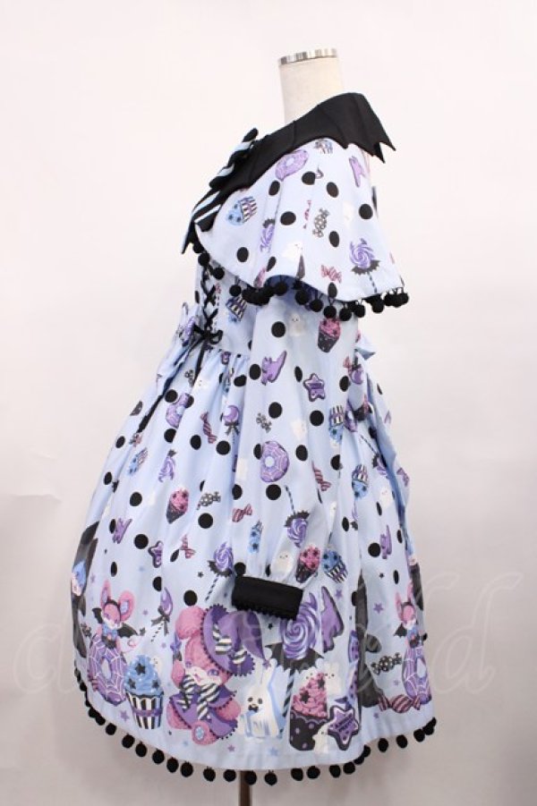 画像2: Angelic Pretty / Happy Treat Partyワンピース Free サックス H-25-12-08-1011-AP-OP-NS-ZH (2)