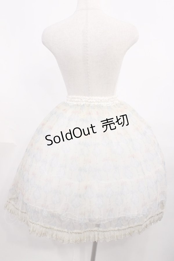 画像3: Enchantlic Enchantilly / クリスタルリボンオーバースカート Free アイボリー H-25-12-08-1014-LO-SK-NS-ZH (3)