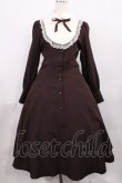 画像1: Innocent World / 丸衿ヨークワンピース L ボルドー H-25-12-08-1019-IW-OP-NS-ZH (1)