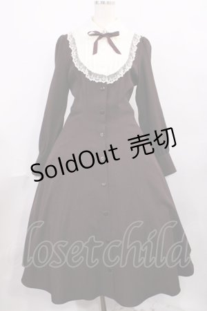 画像: Innocent World / 丸衿ヨークワンピース L ボルドー H-25-12-08-1019-IW-OP-NS-ZH