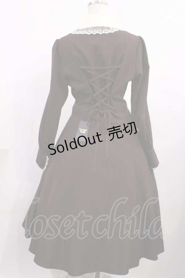 画像3: Innocent World / 丸衿ヨークワンピース L ボルドー H-25-12-08-1019-IW-OP-NS-ZH (3)