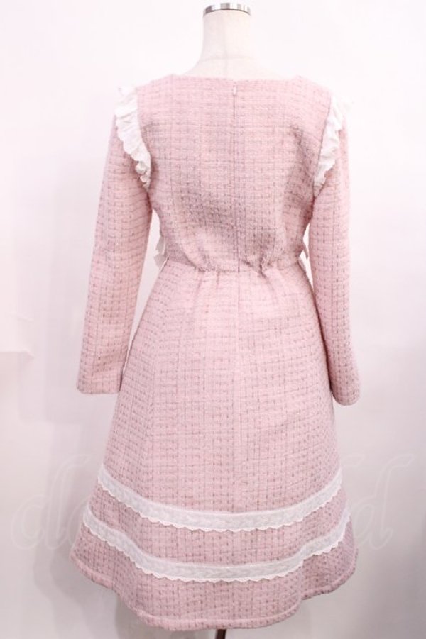 画像2: Lolime by mellfy memory / twinkle tweed ワンピース M PINK H-25-12-08-1022-LO-OP-NS-ZH (2)