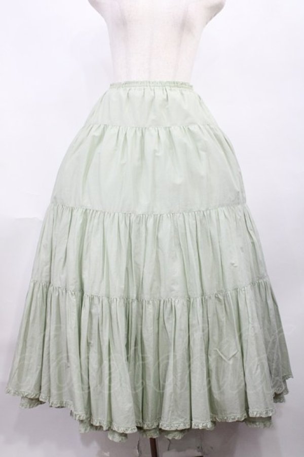 画像1: PINK HOUSE / ローンティアードスカート F グリーン H-25-12-08-1024-LO-SK-YZ-ZH (1)