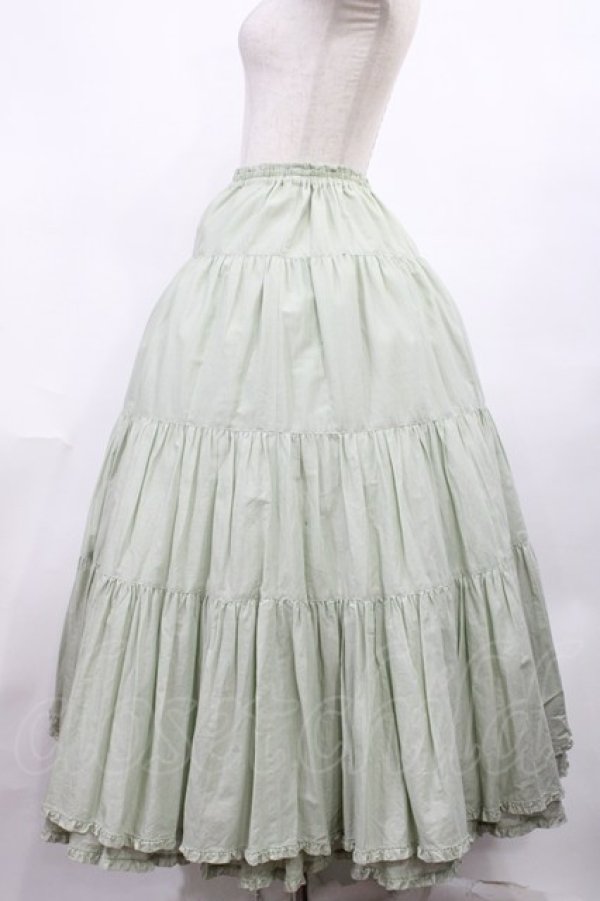 画像2: PINK HOUSE / ローンティアードスカート F グリーン H-25-12-08-1024-LO-SK-YZ-ZH (2)